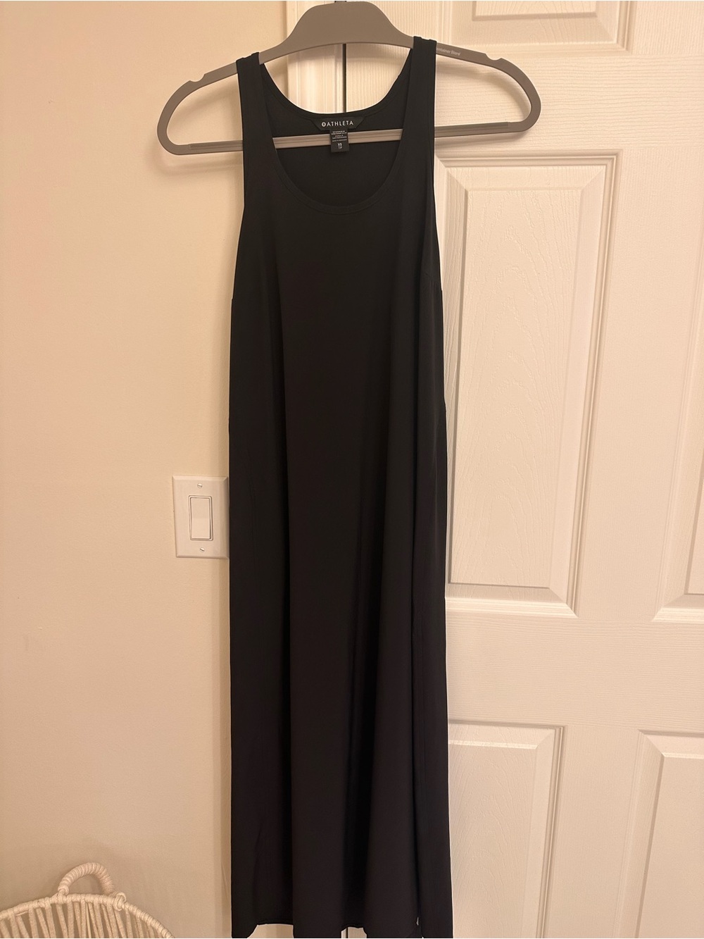 Athleta Black Sleeveless Maxi Tank Dress